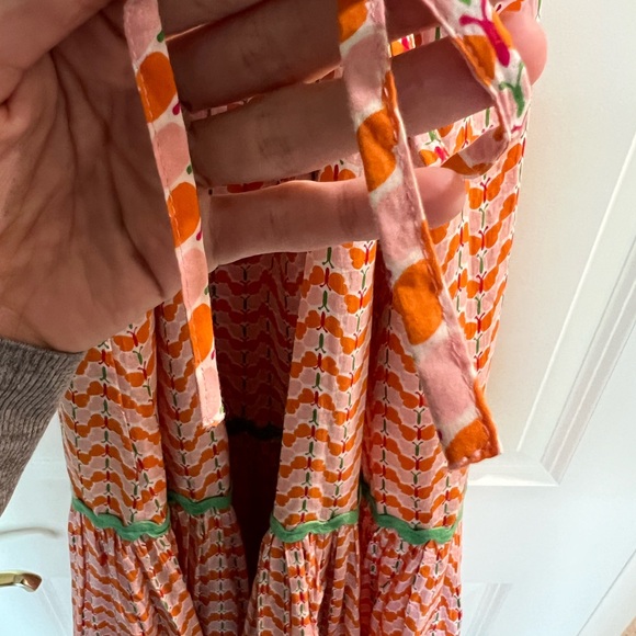 Olivia James Delia Dress, Pink Flutter (Monkees) Size Medium - Picture 6 of 9